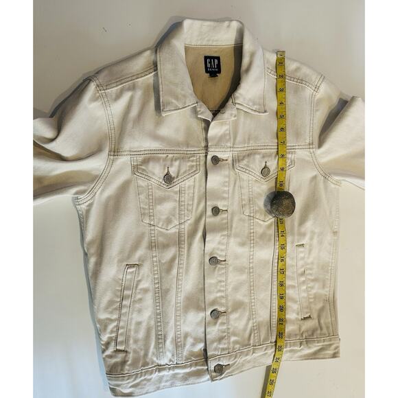 Gap Unisex Jean Jacket Cream Denim Icon Small 1990’s Vintage Y2K Casual Designer - Picture 8 of 8